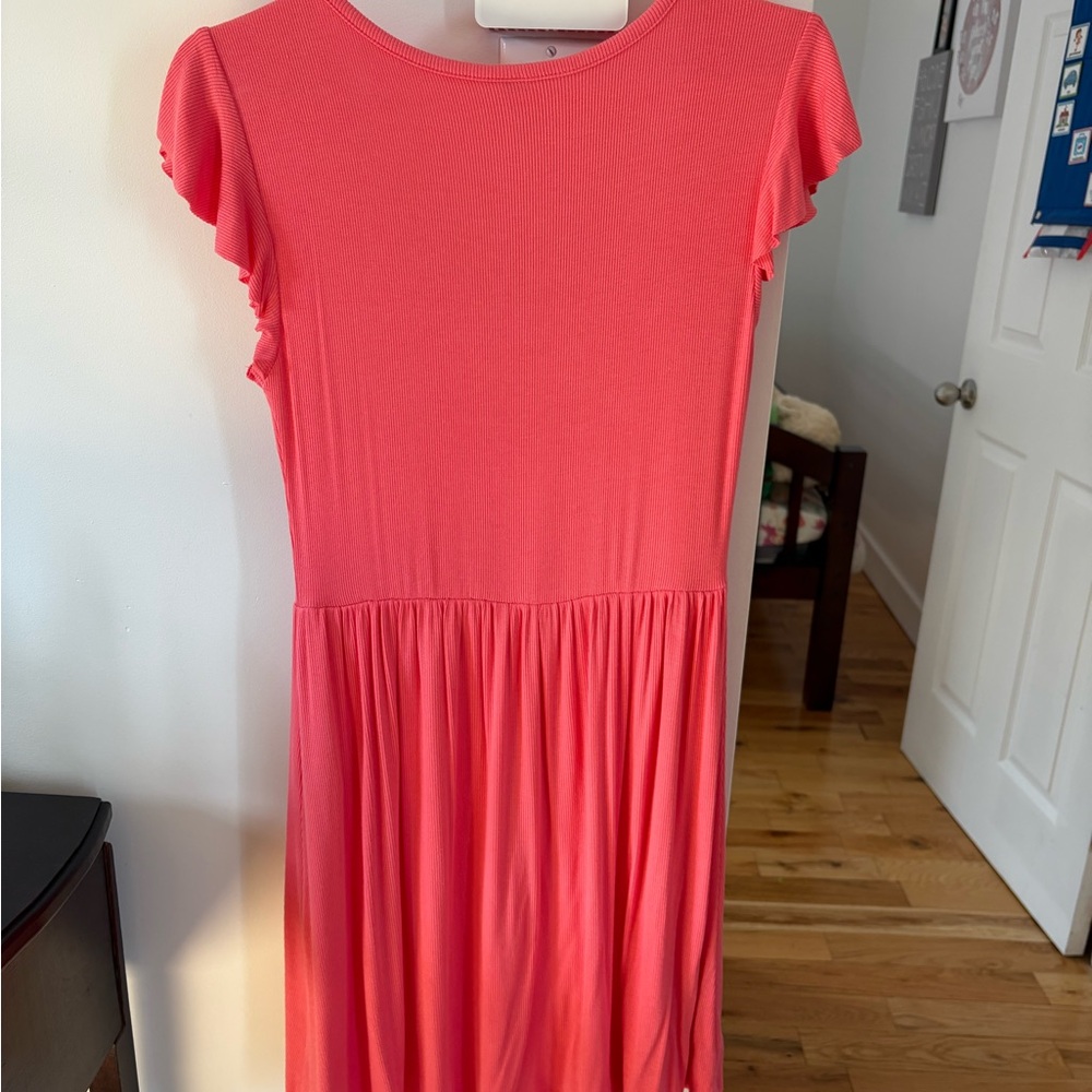Only Coral Ribbed Top - Picture 2 of 4